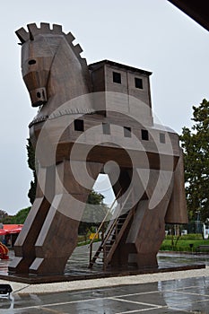 Trojan Horse in the City of Troy,Turkey.