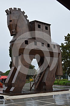 Trojan Horse in the City of Troy,Turkey. photo