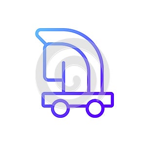 Trojan horse pixel perfect gradient linear vector icon