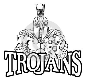 Trojan Spartan Gamer Gladiator Controller Mascot photo