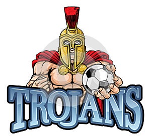 Trojan Spartan Soccer Football Sports Mascot