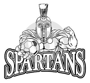 Trojan Spartan Soccer Football Sports Mascot