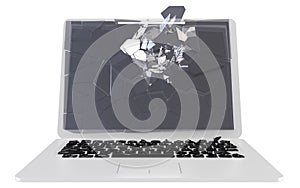 Trojan and viruses concept - damaged PC