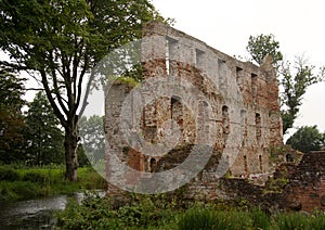 Trojborg castle ruin near Tonder, Denmark