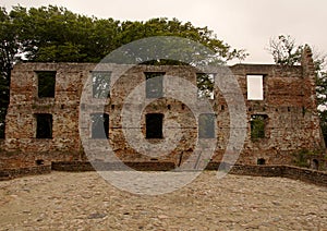 Trojborg castle ruin near Tonder, Denmark