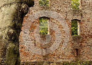 Trojborg castle ruin near Tonder, Denmark