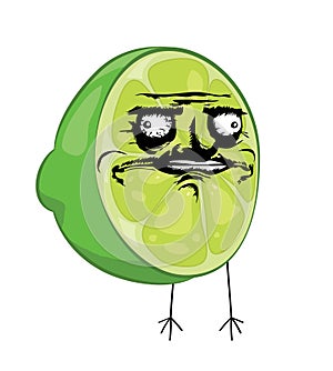 Troll  internet meme illustration of Lime