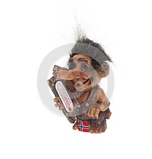 troll souvenir isolated on white