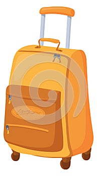 Trolley bag. Tourist travel luggage cartoon icon