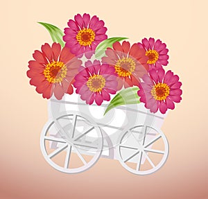 Trolley and flower