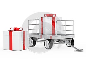 Trolley with gift box