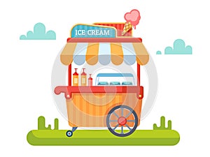 Trolley with ice cream