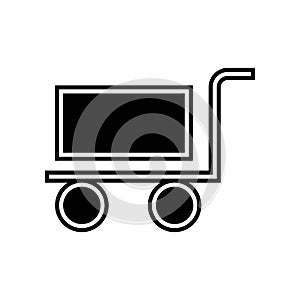 Trolley icon. Element of logistics for mobile concept and web apps icon. Glyph, flat icon for website design and development, app