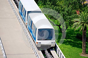 Trolley people mover tram at airport