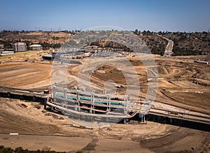 Trolley Station in San Diego at new stadium construction site