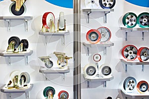 Trolley wheels on exhibition