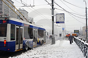 Snowstorm in Moscow