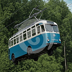 trolleybus engaged in an astounding mid