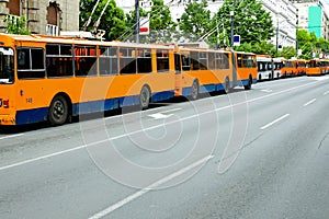 Trolleybus standstill photo
