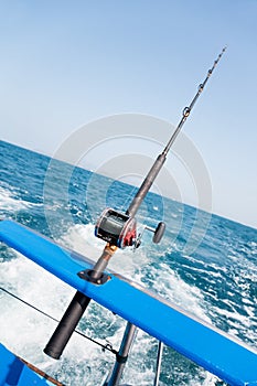 Trolling a motor boat in the Andaman Sea