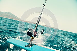 Trolling tropical fish in the Andaman Sea, Thailand