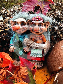 The trolls in the forest, Mushrooms, Autumn