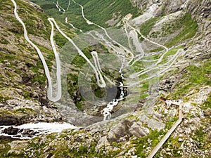 Trollstigen mountain road in Norway