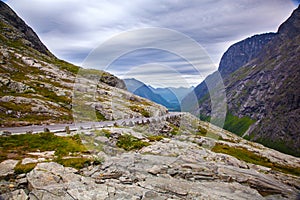 Trollstigen mountain road in Norway