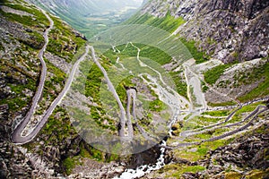 Trollstigen mountain road in Norway