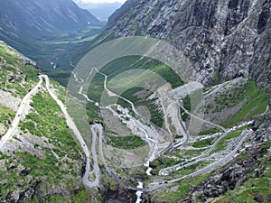 Trollstigen - tortuous mountain road