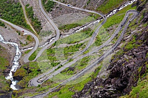 Trollstigen Troll`s Path road in Norway