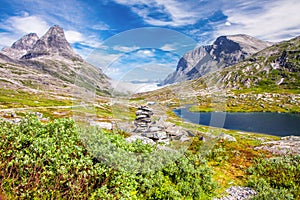 Trollstigen Troll`s road in Norway