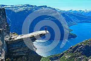 Trolltunga summer view (Norway).