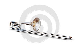 Trombone isolated on white