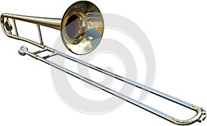 Trombone, Music, Musical Instrument, Isolated