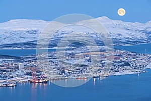 Tromso Aerial View,  Winter Time, Norway