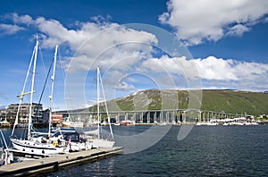 Tromso bridge and marina