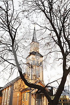 Tromso Cathedral in center of Tromso,  Norway