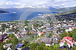 Tromso city aerial