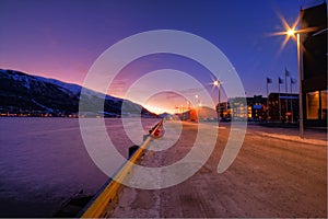 Tromso city at twilight