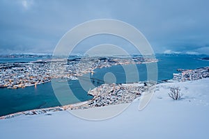 Tromso town in winter