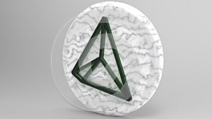 Tron TRX cryptocurrency icon photo
