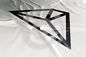 Tron TRX cryptocurrency 3d render flag photo