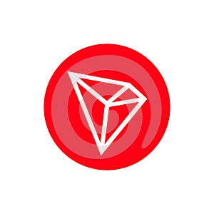 Tron TRX coin icon isolated on white background