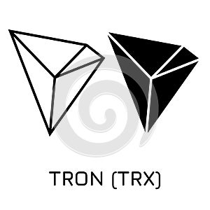 TRON TRX. Vector illustration crypto coin icon