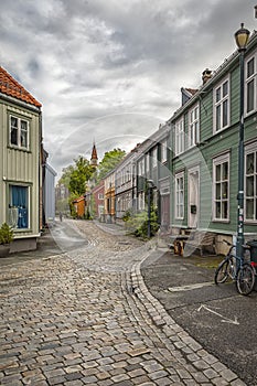 Trondheim Bakklandet Curvy Street