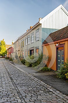 Trondheim Narrow Cobbled Street