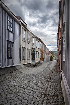 Trondheim Narrow Street Scene