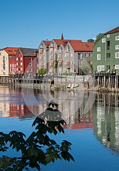 Trondheim old town view