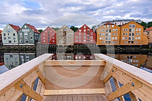 Trondheim view gangplank for tourists photo